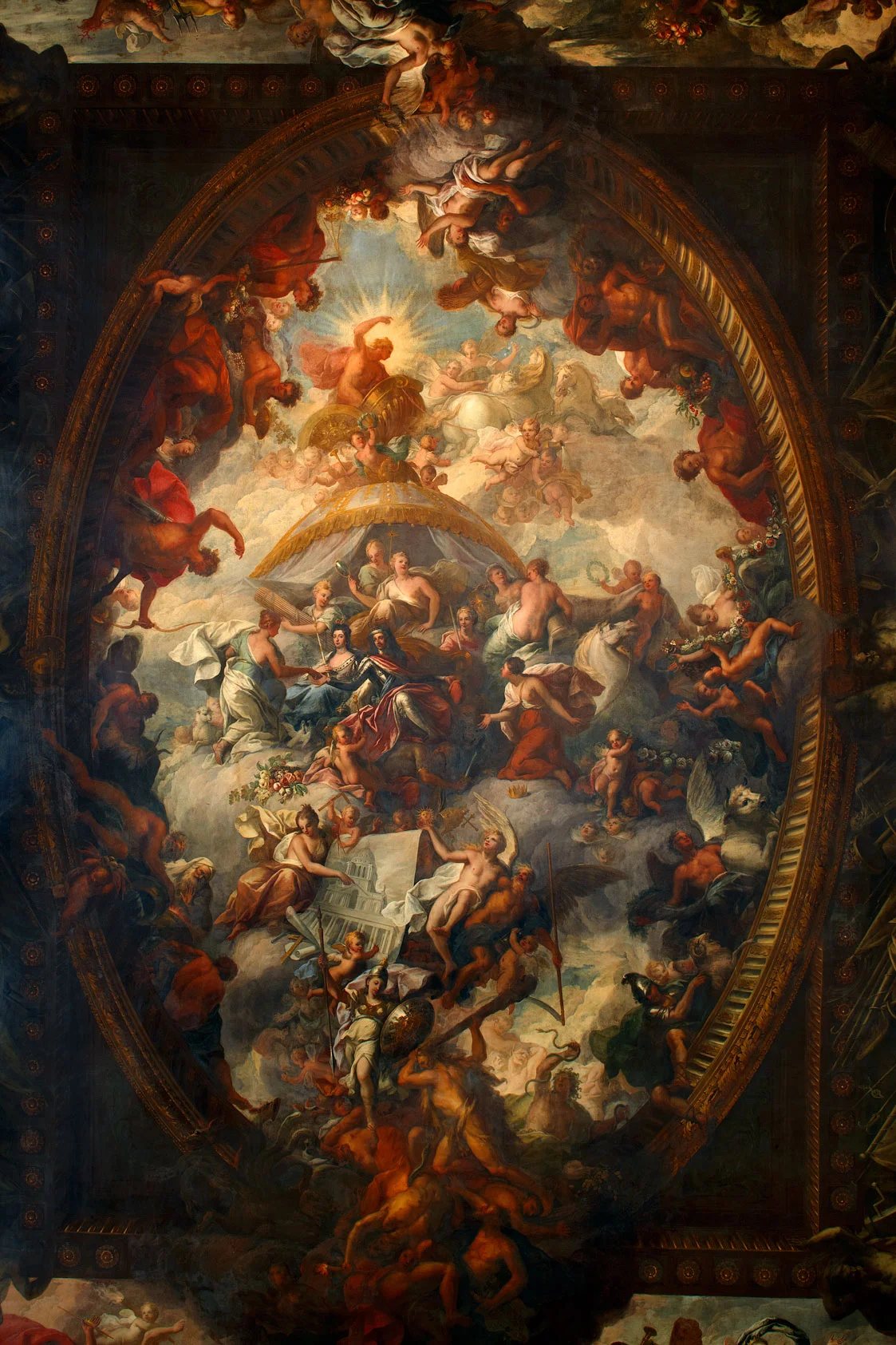 Triumph of Peace and Liberty over Tyranny, Sir James Thornhill, 1714. Painted Hall, Greenwich Hospital.