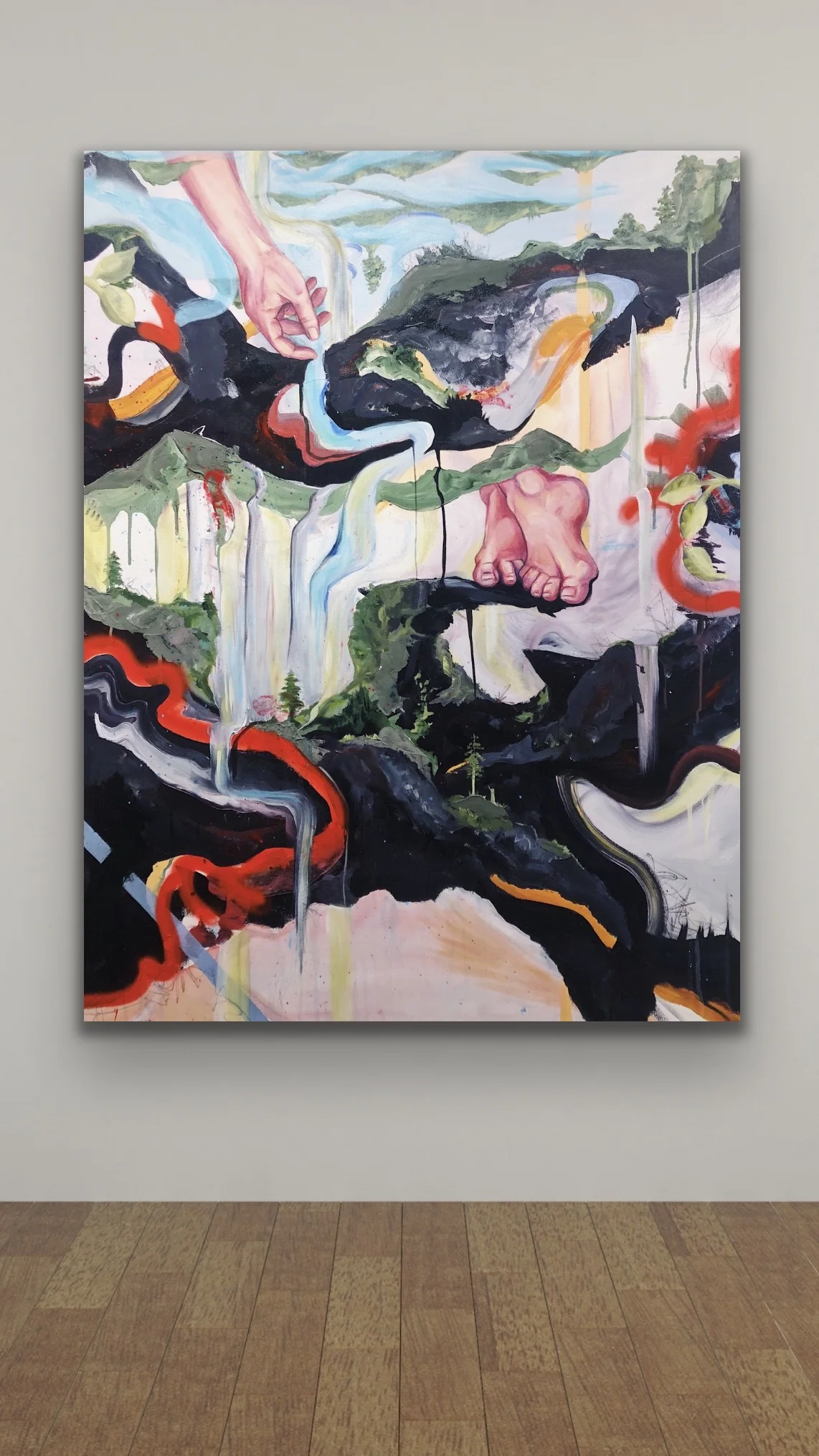 SISTINE III, 36x48”, Acrylic on Canvas, Finished 2018 by Allison Thompson