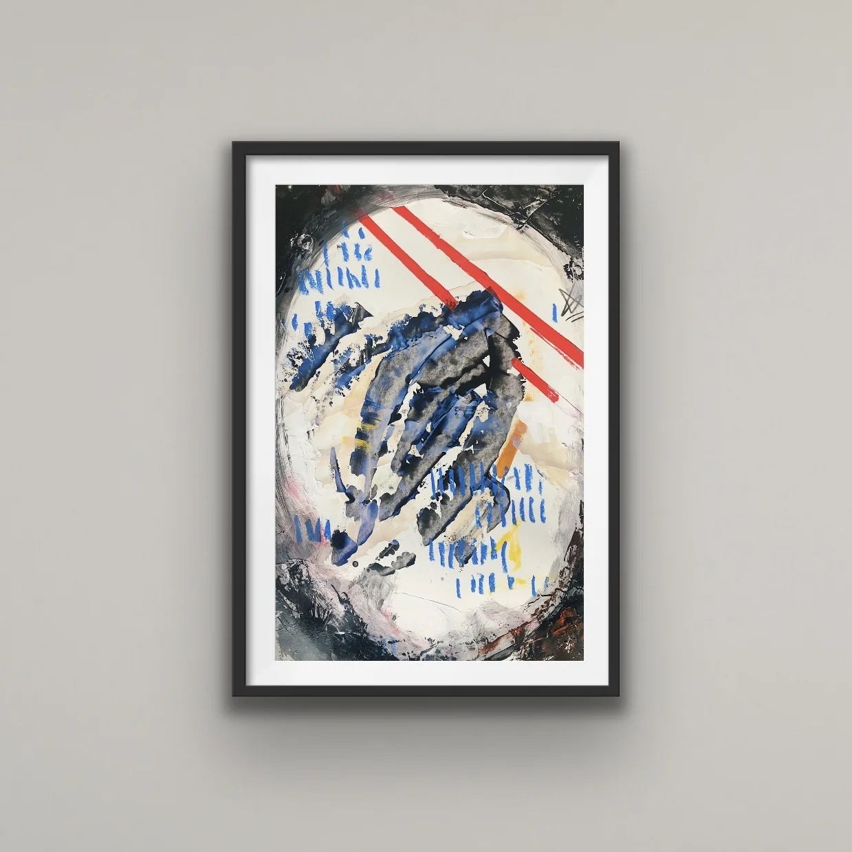 Til’ Death Do Us Part 2, SOLD, 14x22”, acrylic and oil pastel on paper, Allison Thompson