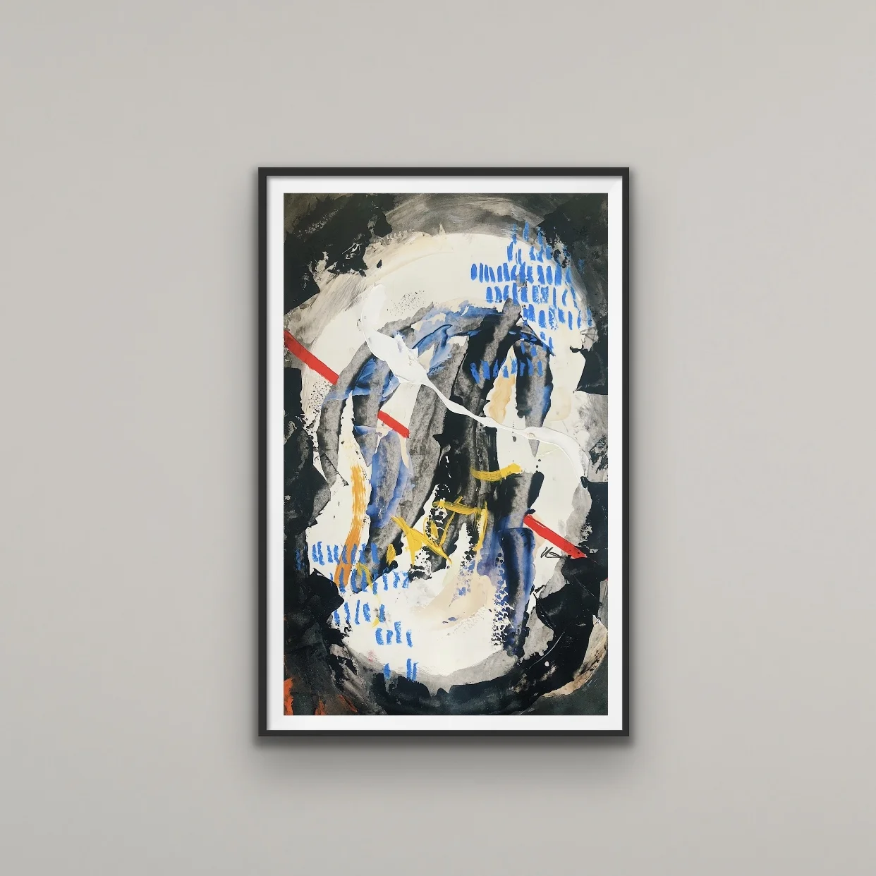 Til’ Death Do Us Part 1, SOLD, 14x22”, acrylic and oil pastel on paper, Allison Thompson