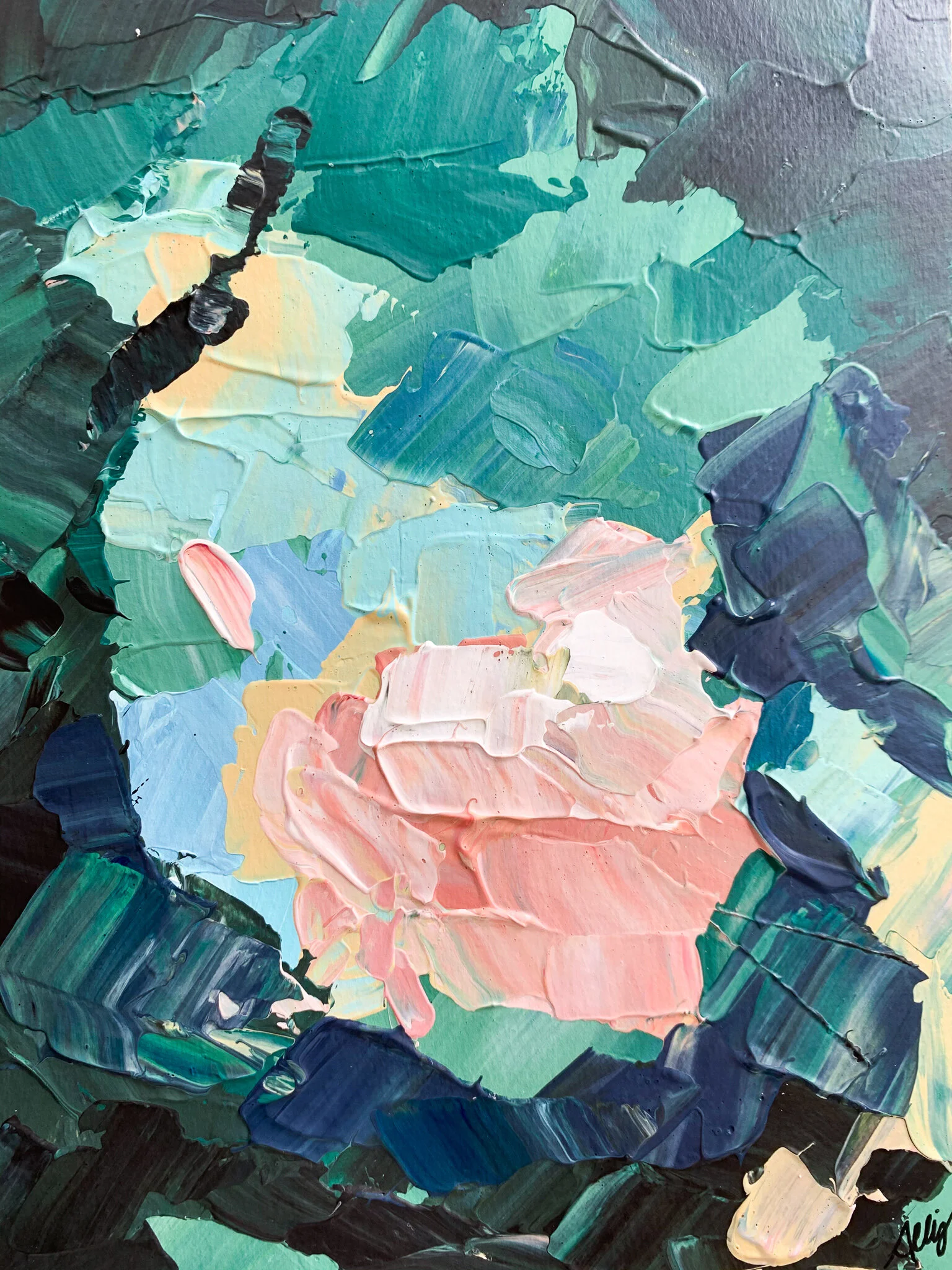 The Swing, 9x12”, Acrylic on Paper, Finished 2020 by Allison Thompson