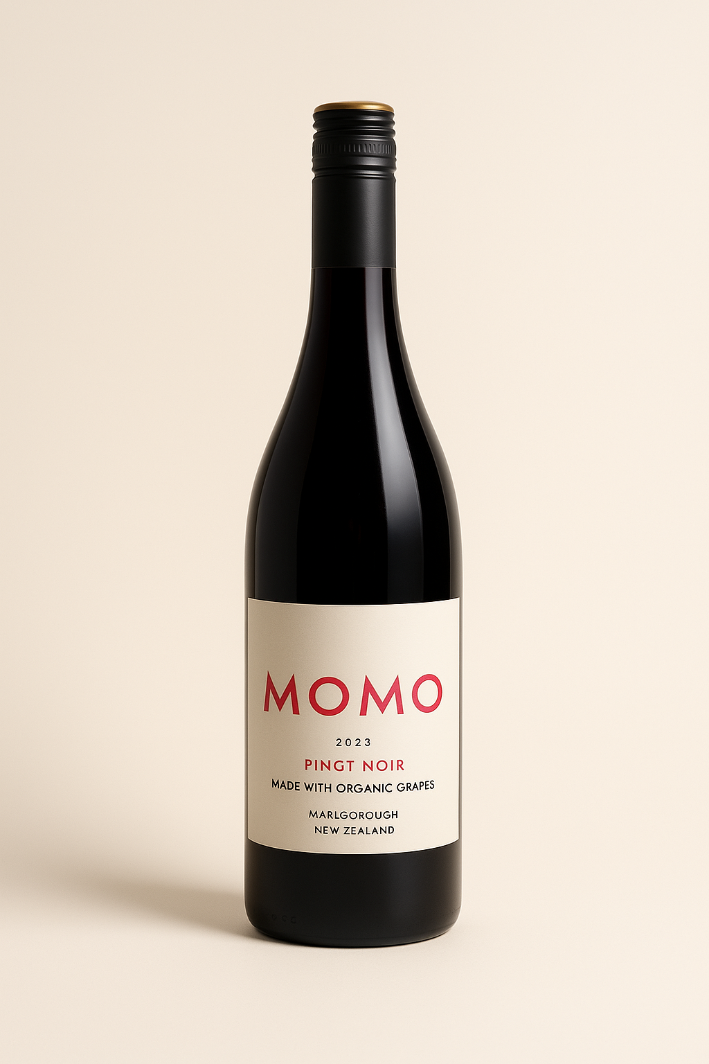 Momo Pinot Noir made with Organic grapes Malborough New Zealand 2019.png