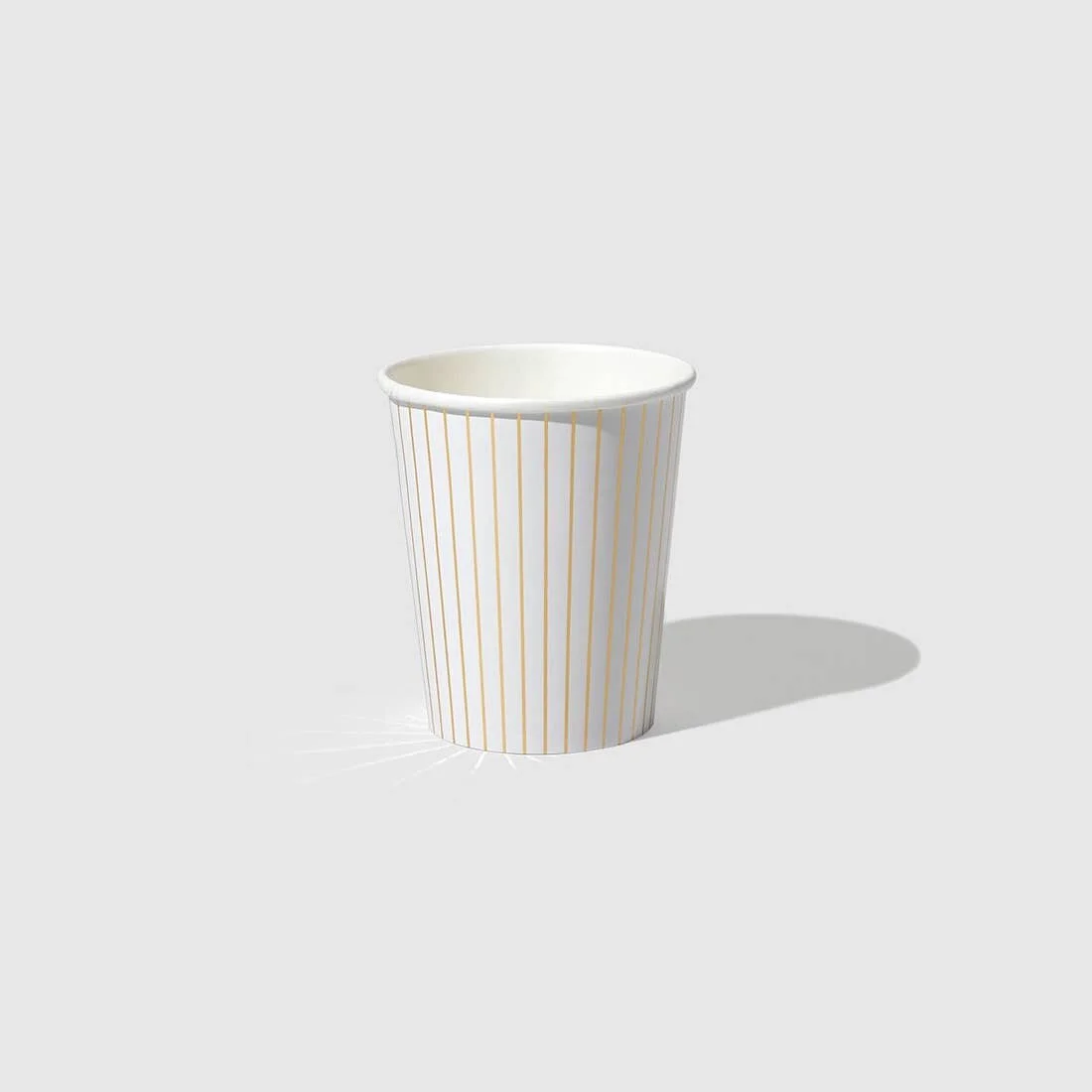 Gold Pinstripe Paper Cups — The Kits & Pieces