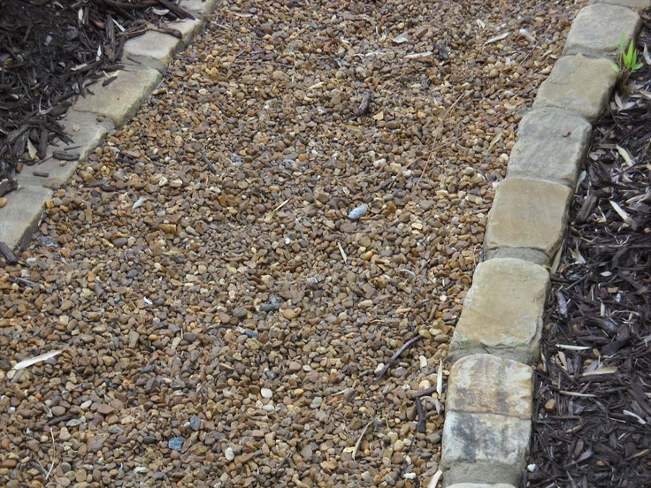 Tumbled Cobbles Edging Installation