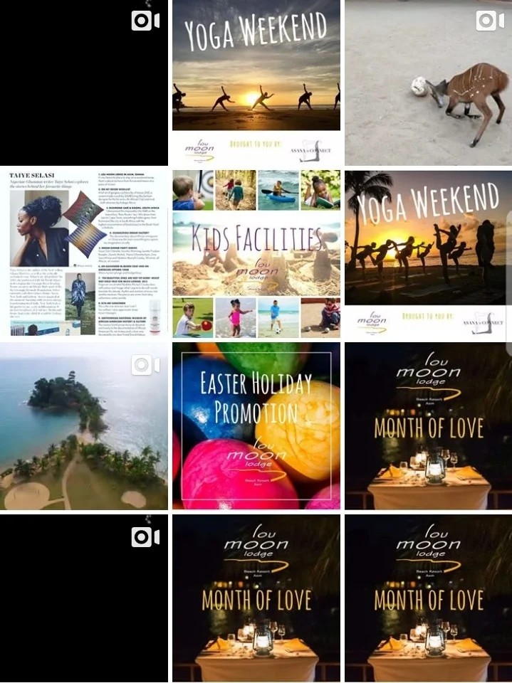 Instagram page before GIG intervention