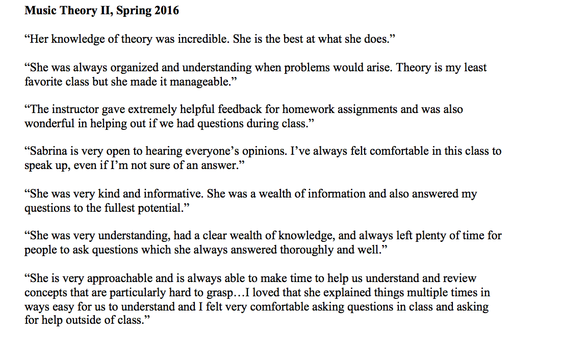 What my students have to say!