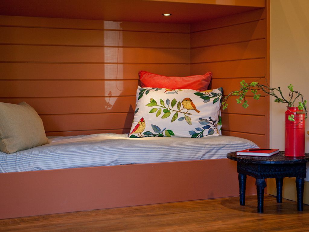 One of the lovely beds in the bunk house