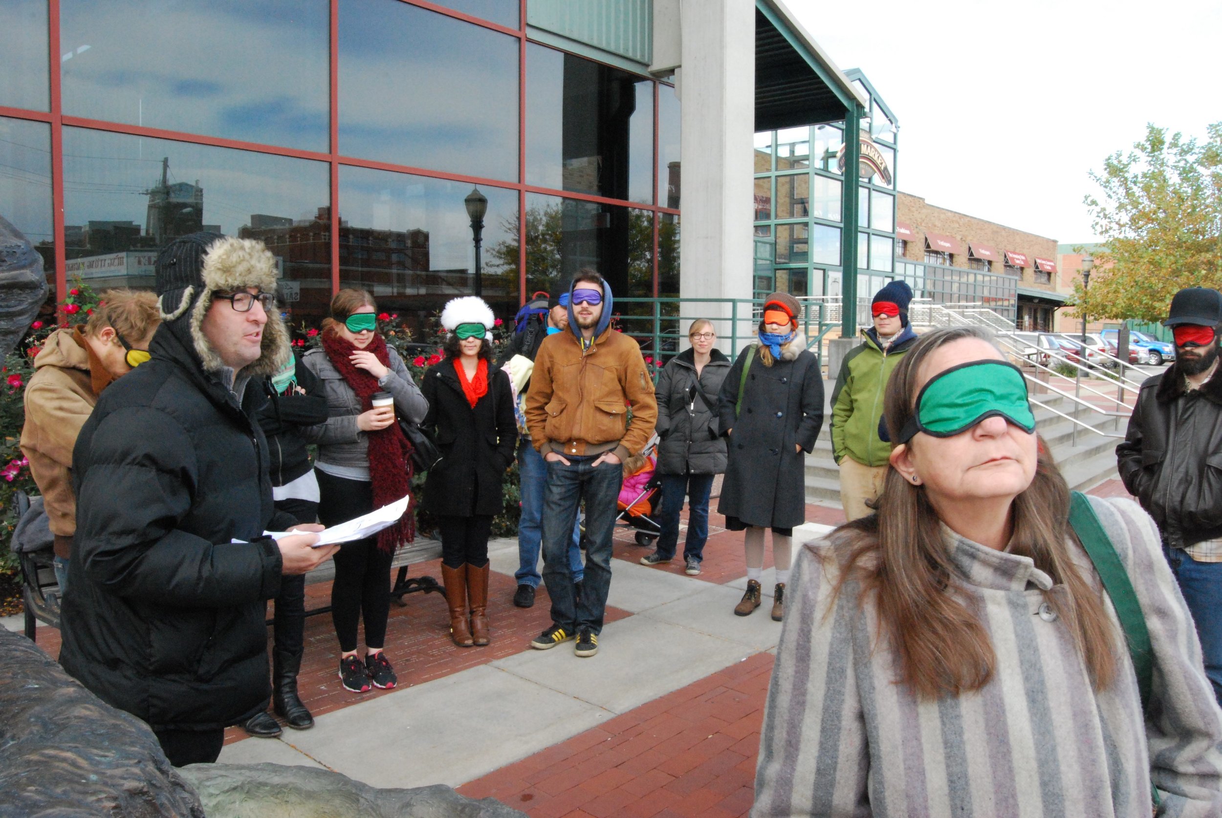 "A Smell Walk and Talk through the City Market," led by Timothy Speed Levitch, Kansas City, Missouri, 2012. (photo: Timothy Amundson)