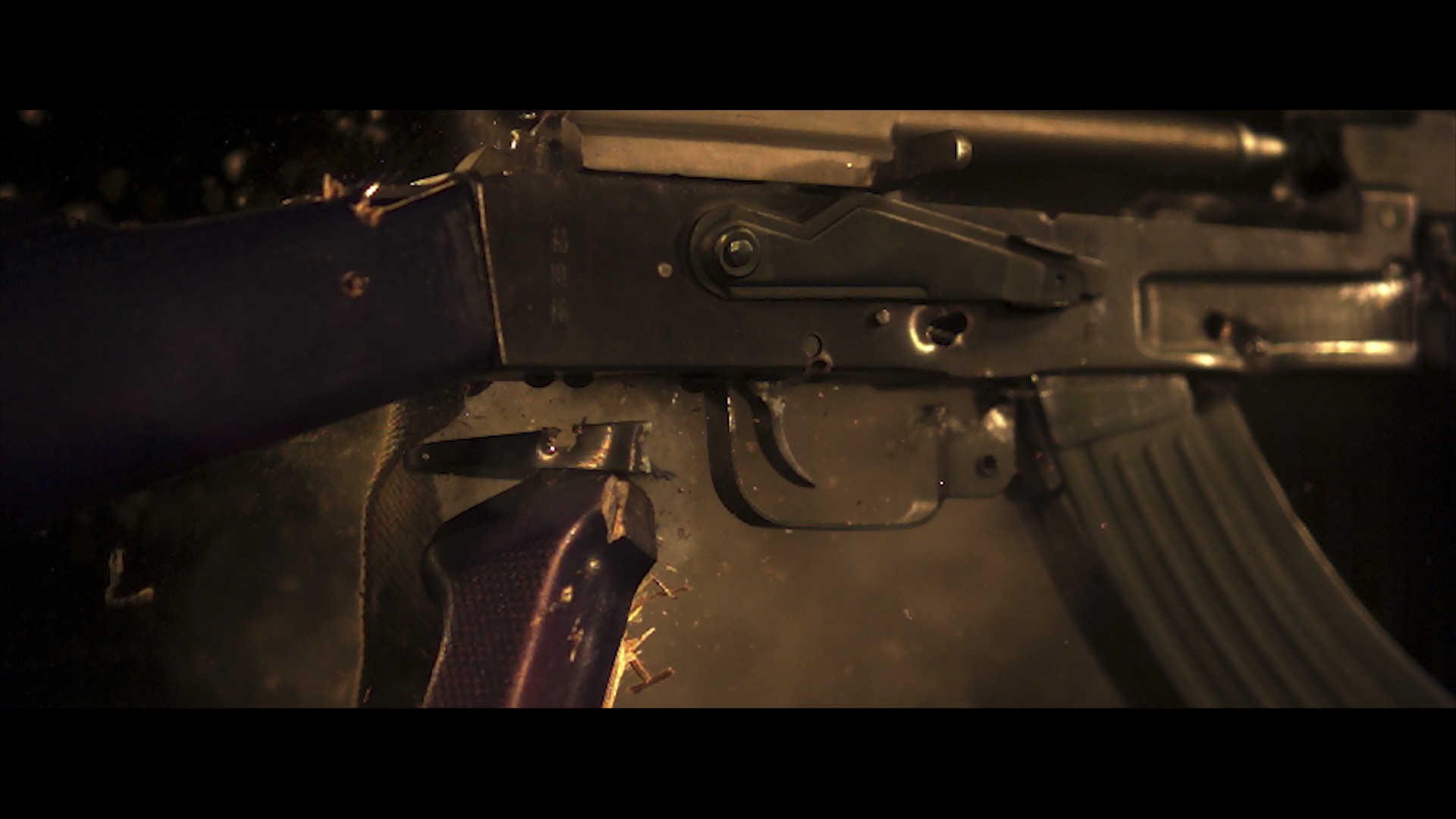 Documentation of destruction of AK-47 and M16 at Chesapeake Testing, 2015