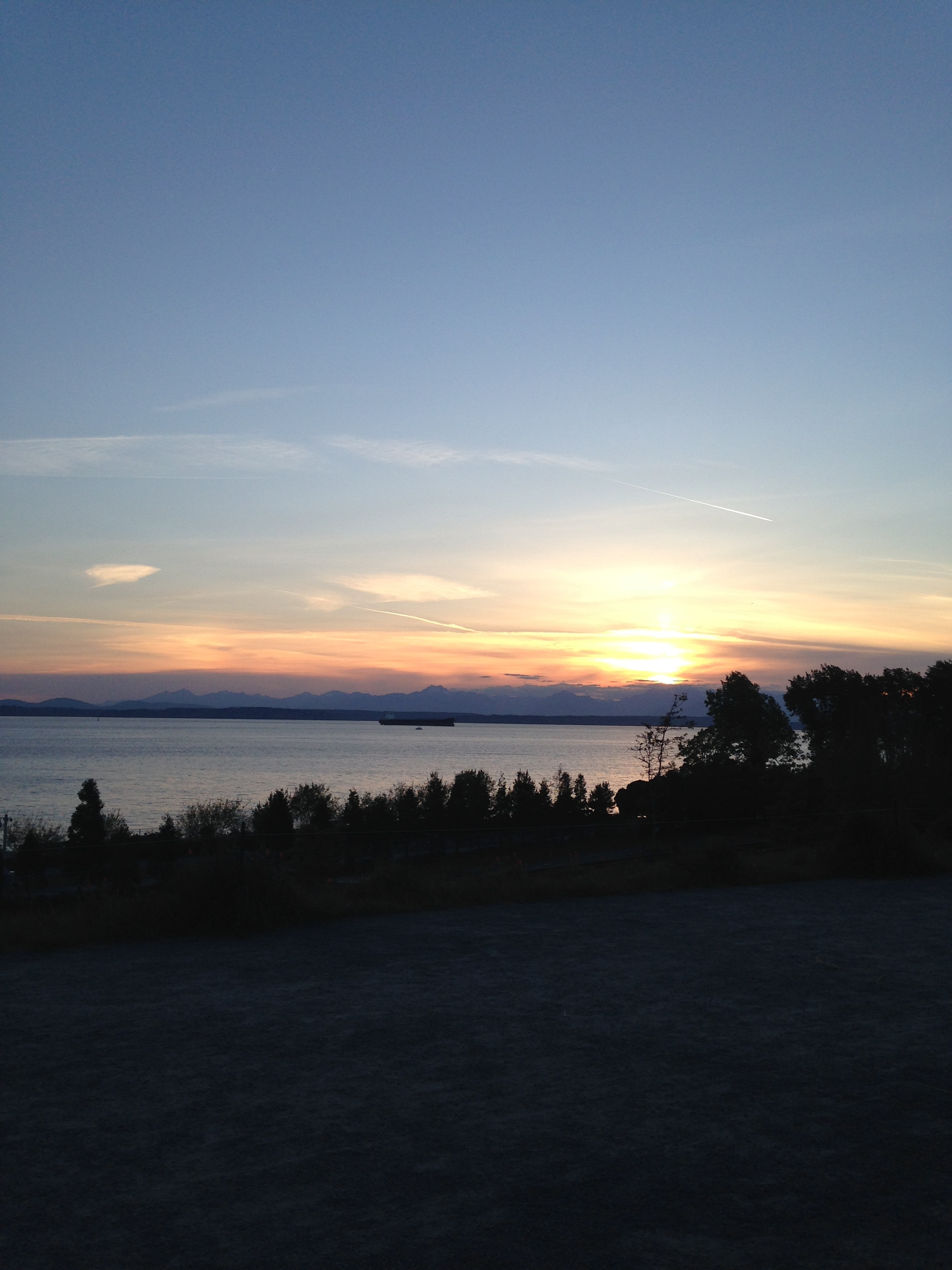 Sunset over the Olympic Sculpture Park