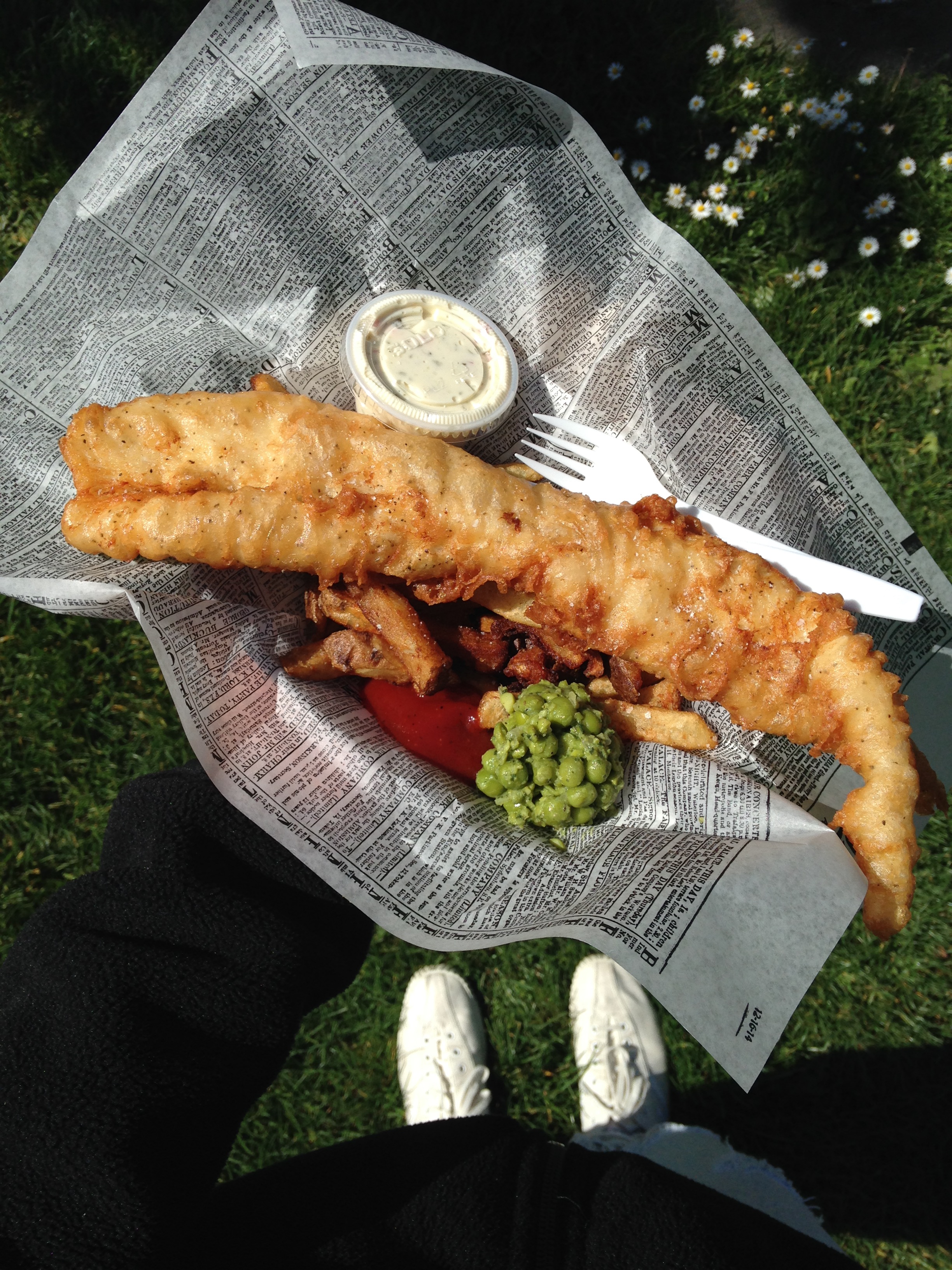 Fish at chips from Nosh food truck, Fremont