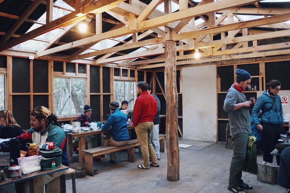  Communal cooking area at Los Perros. 