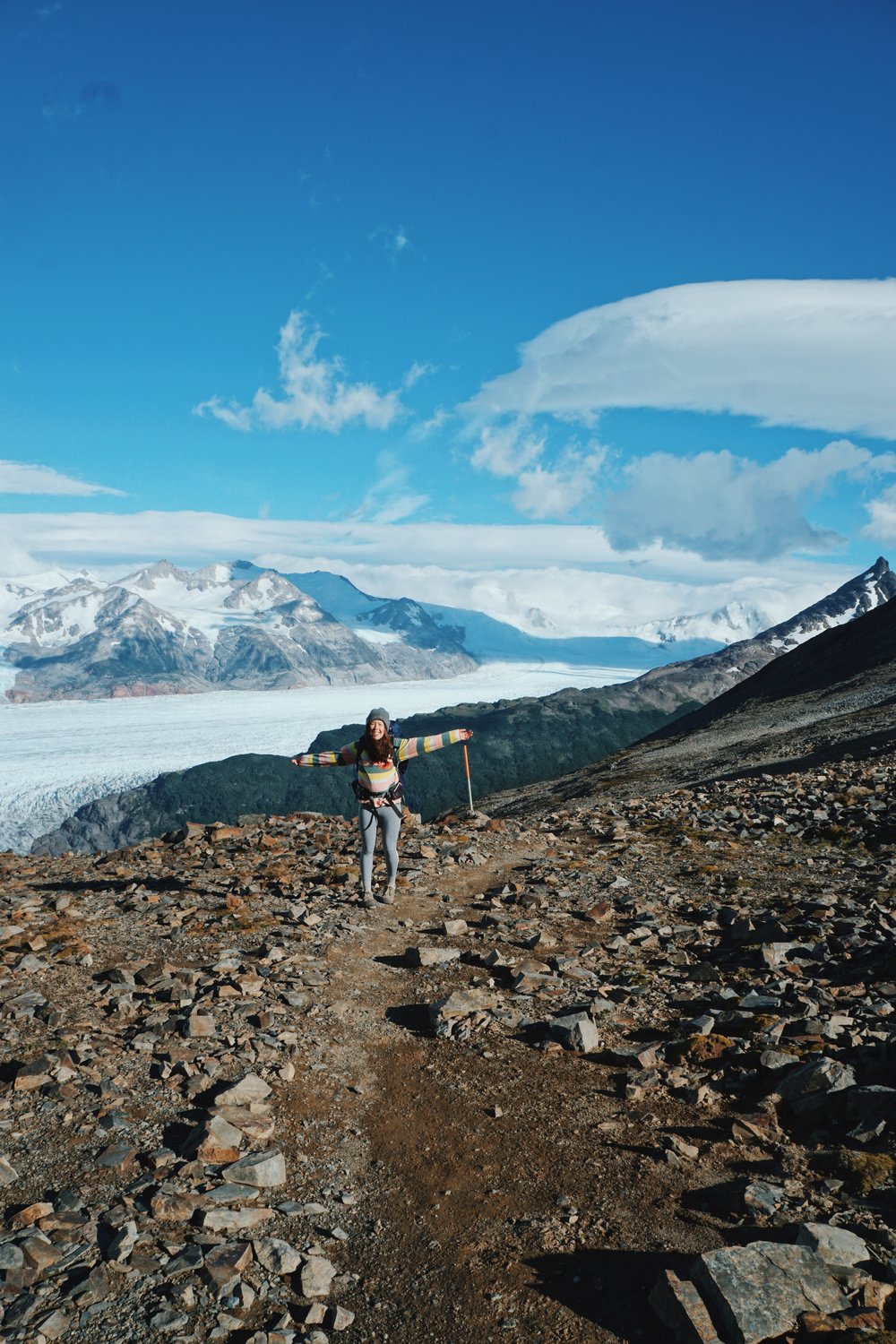  John Gardner Pass, overlooking Grey Glacier. 