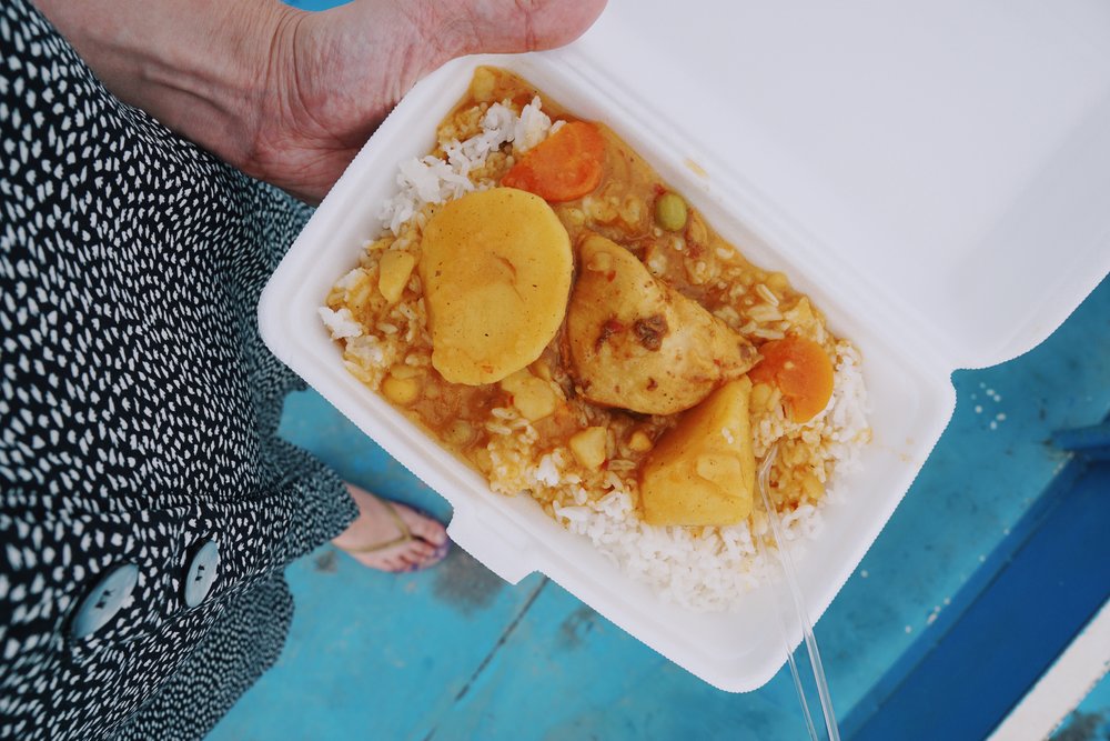  Lunch: Chicken curry with rice.  