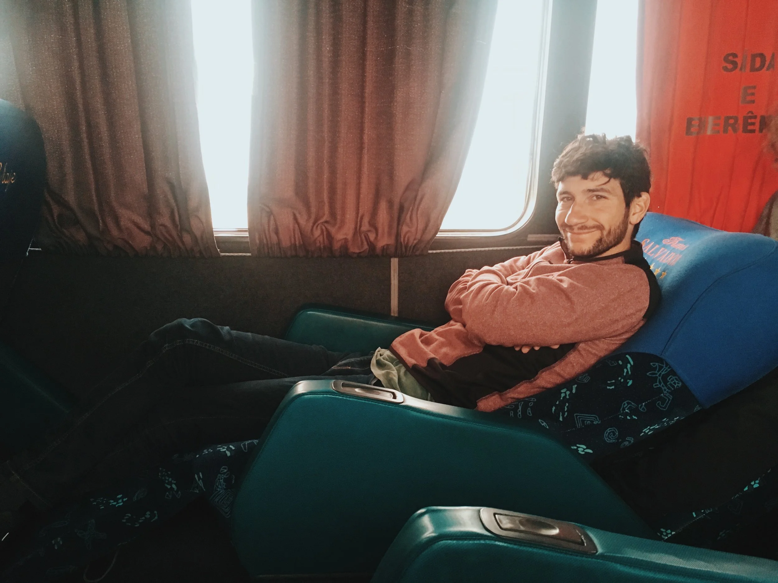 Bed for the night! Overnight buses in Peru.