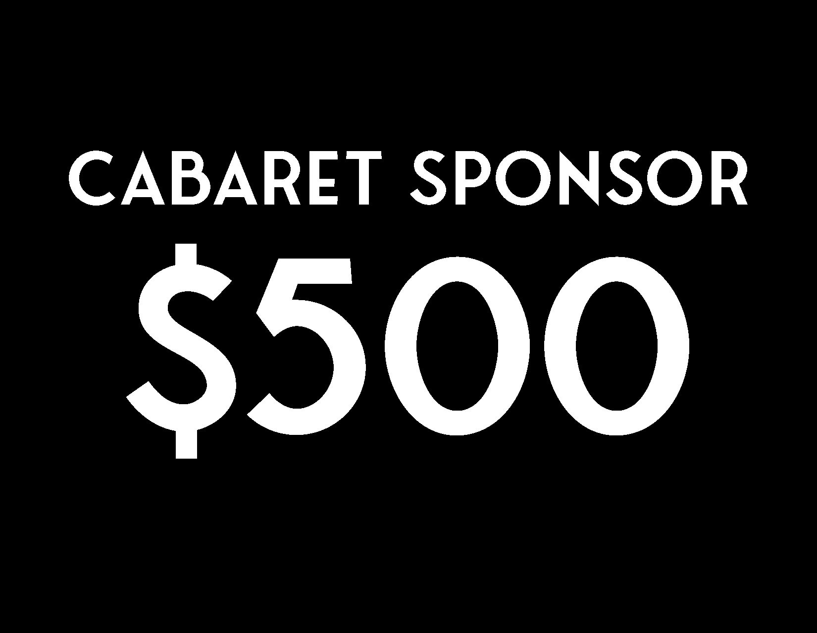 Cabaret Sponsor - $500 Donation — The Modern Prometheans