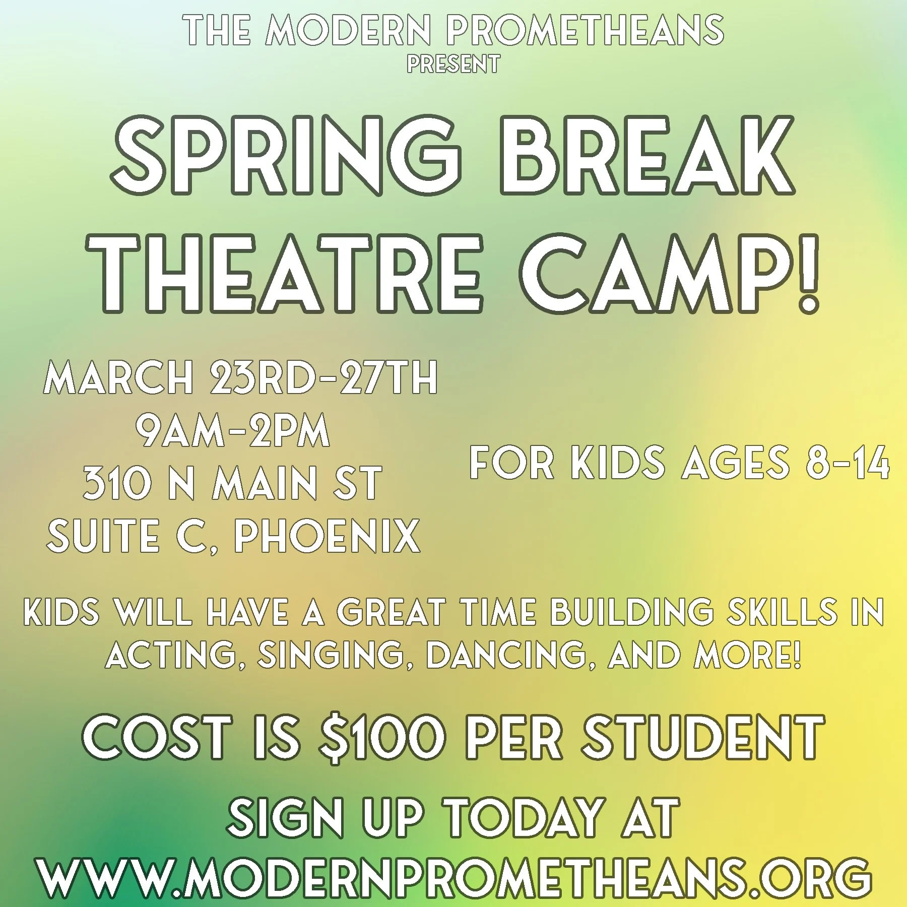 Spring Break Theatre Camp Registration