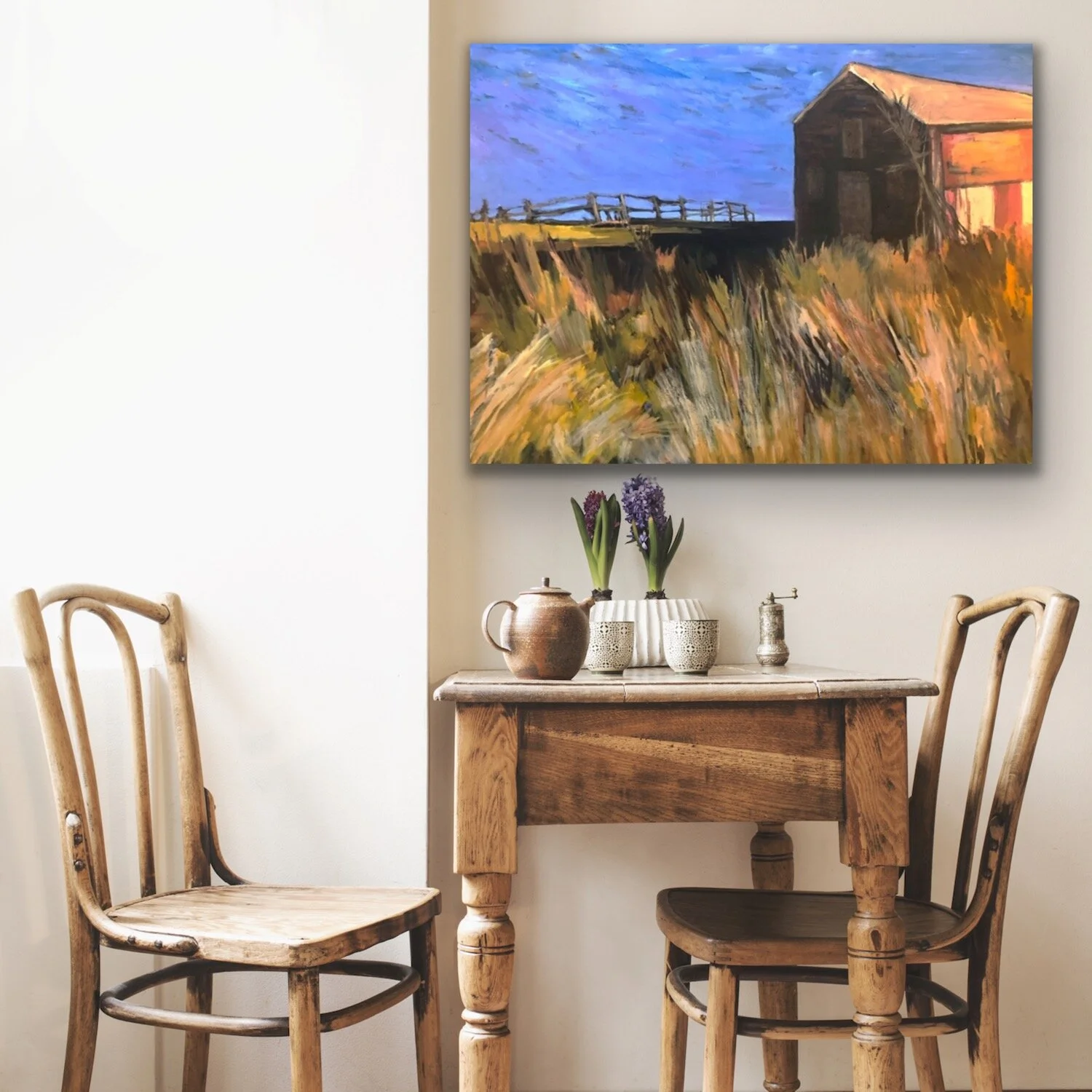 The Last Barn-                                                                        faded red and brown- thanking you for your shelter-the last barn of the town