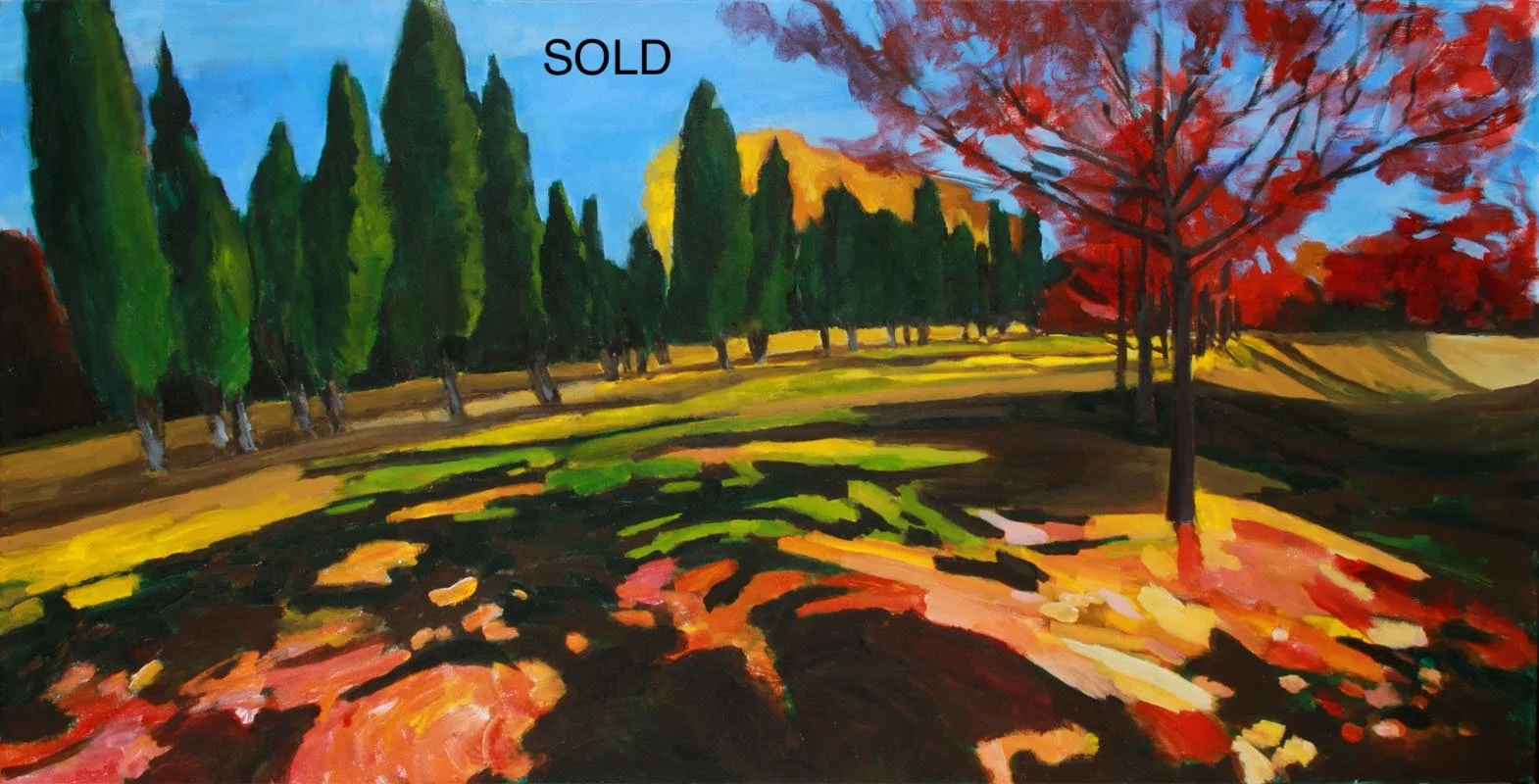 Higgins_Green Column Red Row_Acrylic on Canvas_24x48.jpg