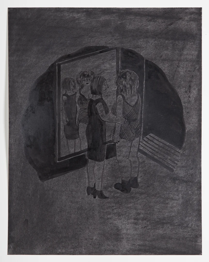 2017, ink and charcoal on paper, 11" x 14". Photograph by Tim Johnson