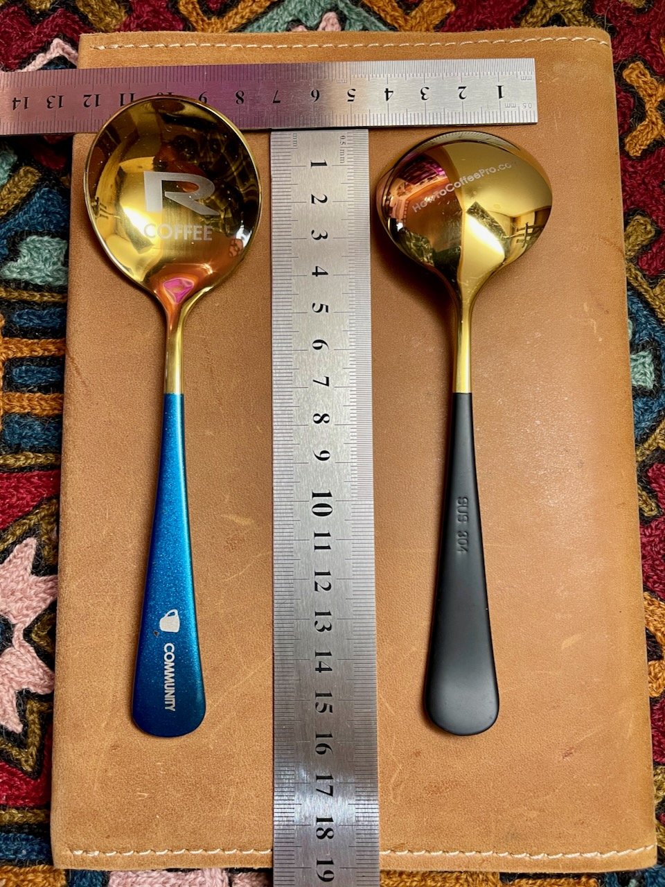 Custom cupping spoon dimensions length width