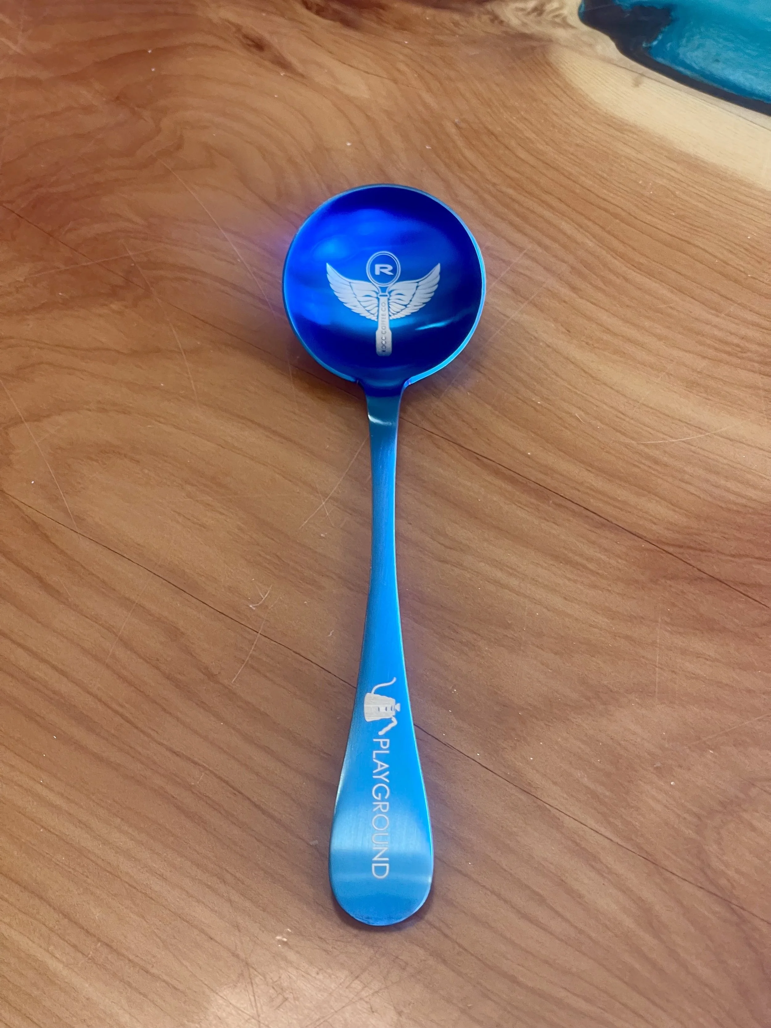 Titanium Cupping Spoon Blue ROCC Coffee Playground.jpg
