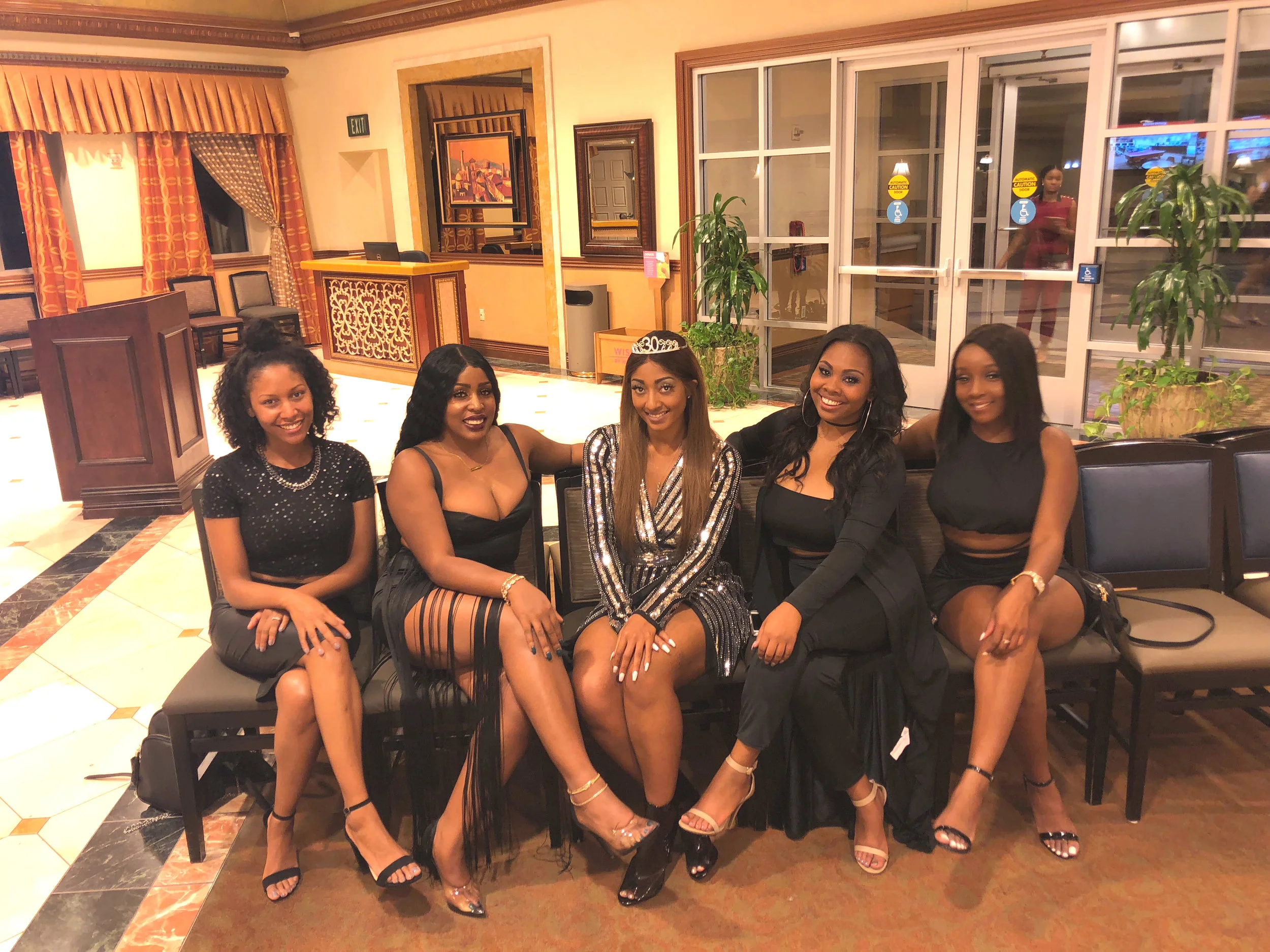 Dressed in all BLACK for Cola’s death to her 20s celebration.