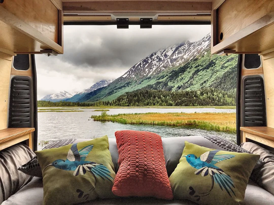  View from bed in the AlaskaVans Beluga 