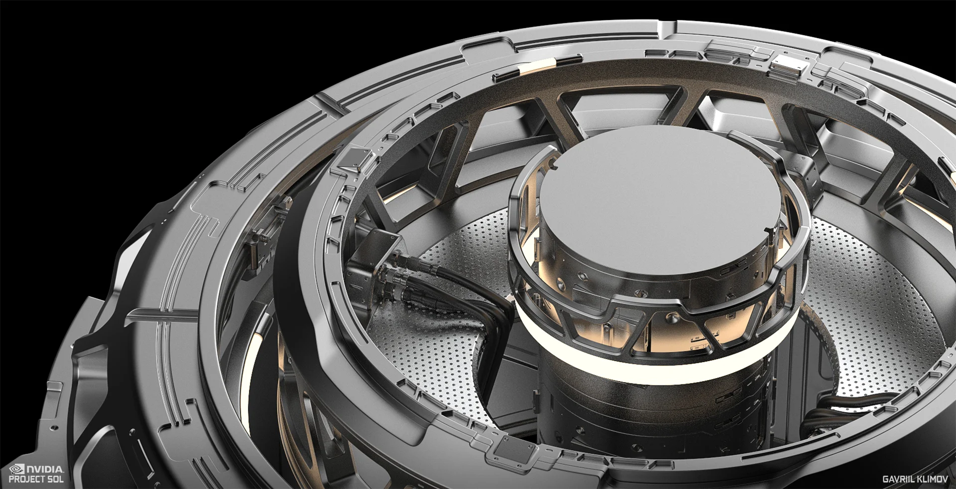 Work in progress render. Showing the inner workings of the middle elevating platform
