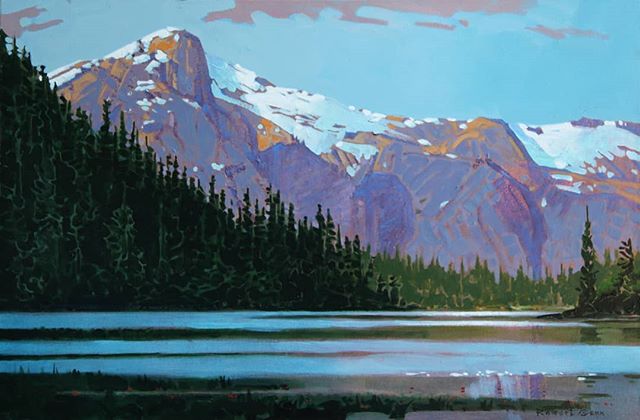 Late Afternoon, McCannell Lake (1998) 20 x 30 inches, acrylic on canvas @whiterockgallery #robertgenn #canadianart