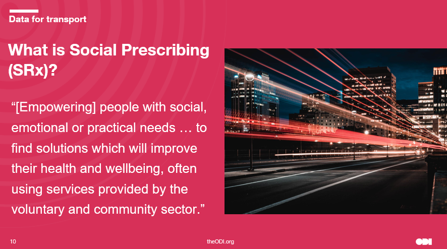 Link work: open data, shared data, and social prescribing