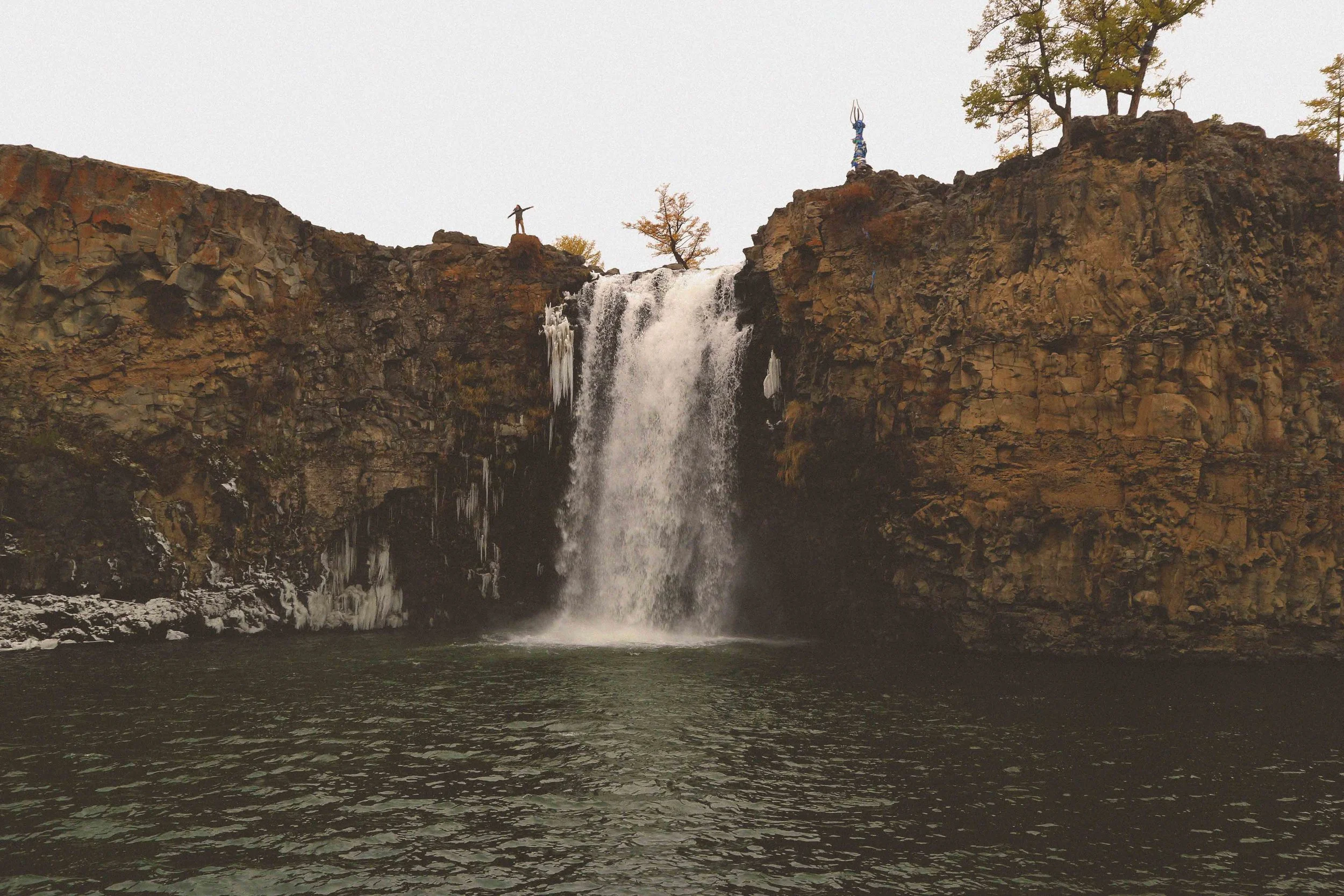 orkhon waterfall in the valley in mongolia mongolian tour top sights