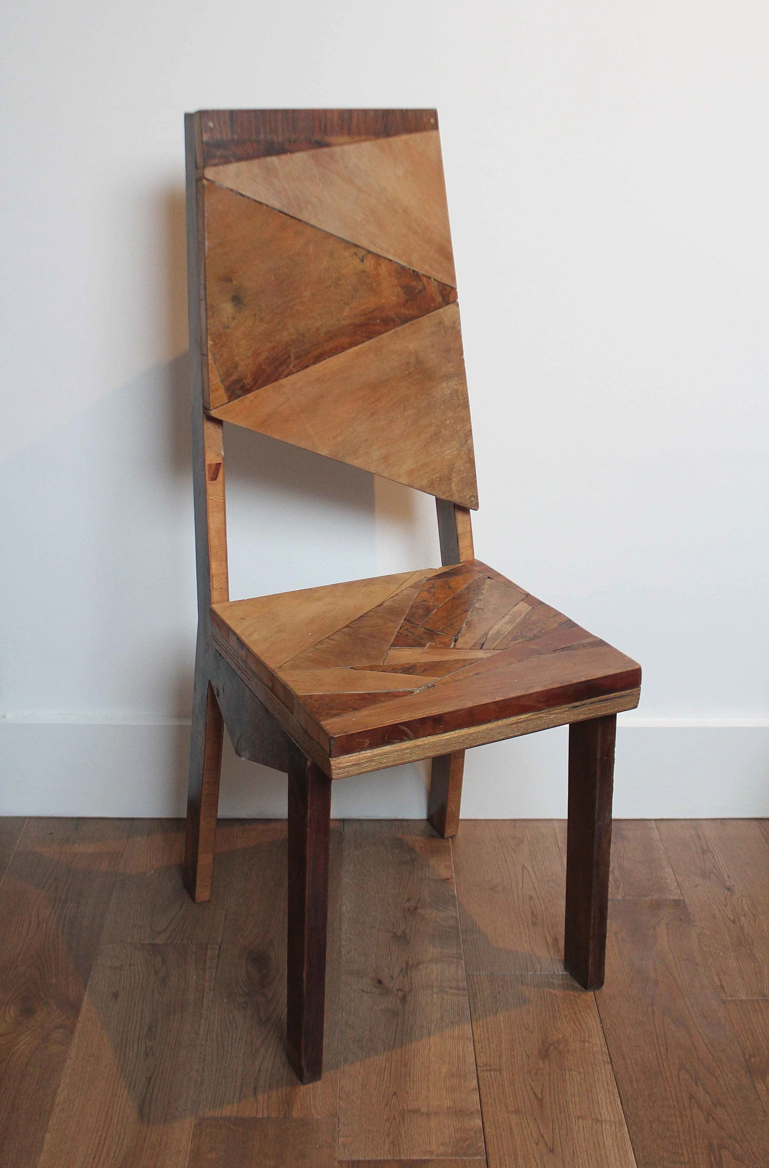 Studio Mali up cycled veneered wood chair