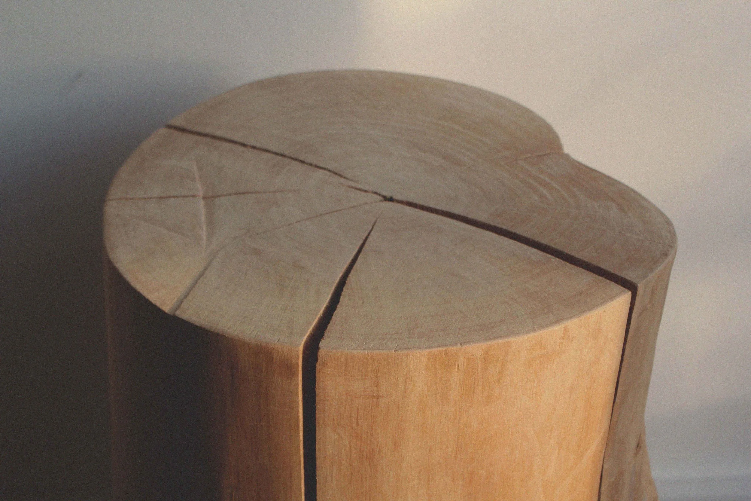 Studio Mali hand sanded oak stump