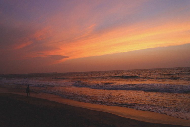 A beautiful sunset at Negombo beach near Colombo