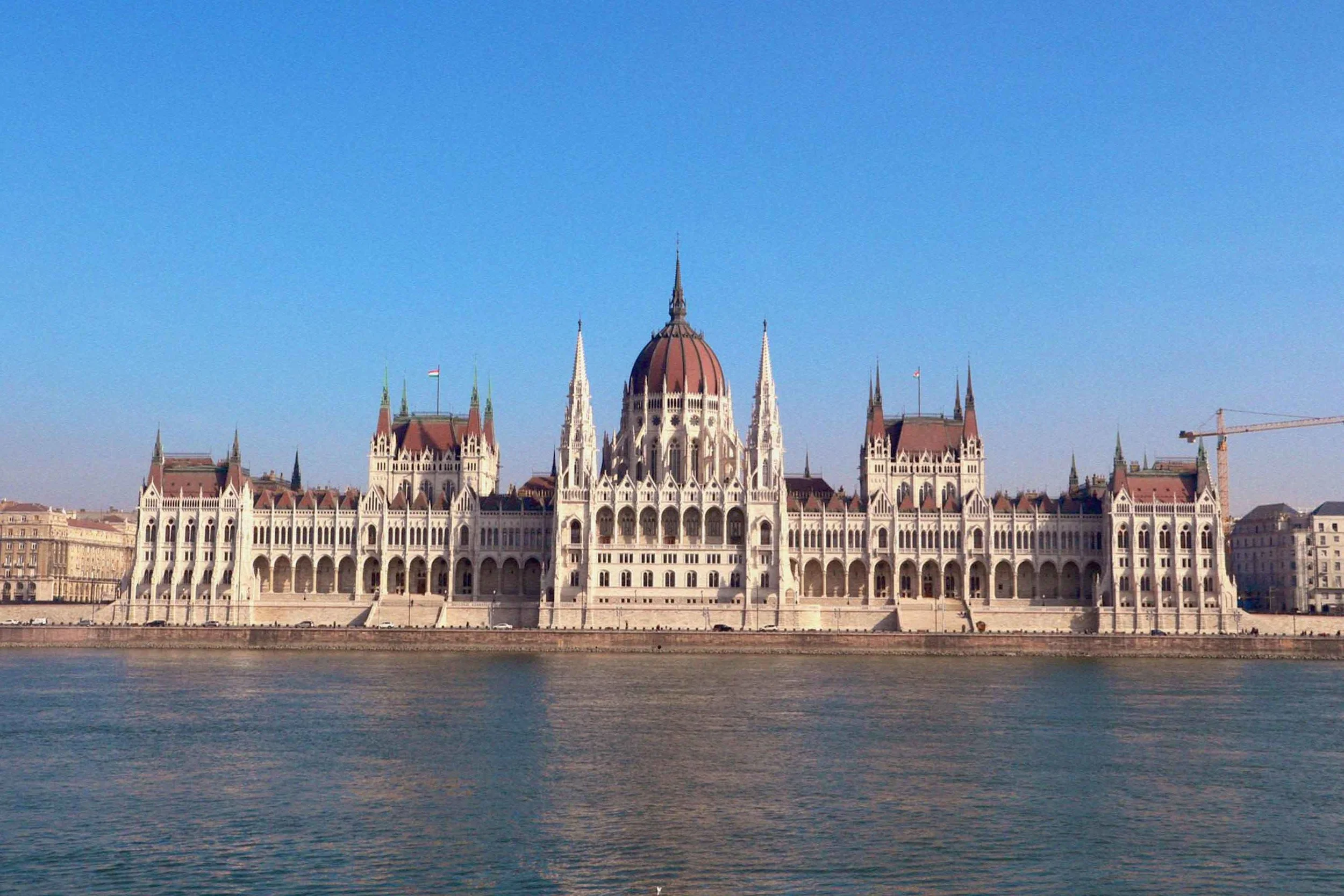 The epic Parliament building, as seen from the Buda side of the city