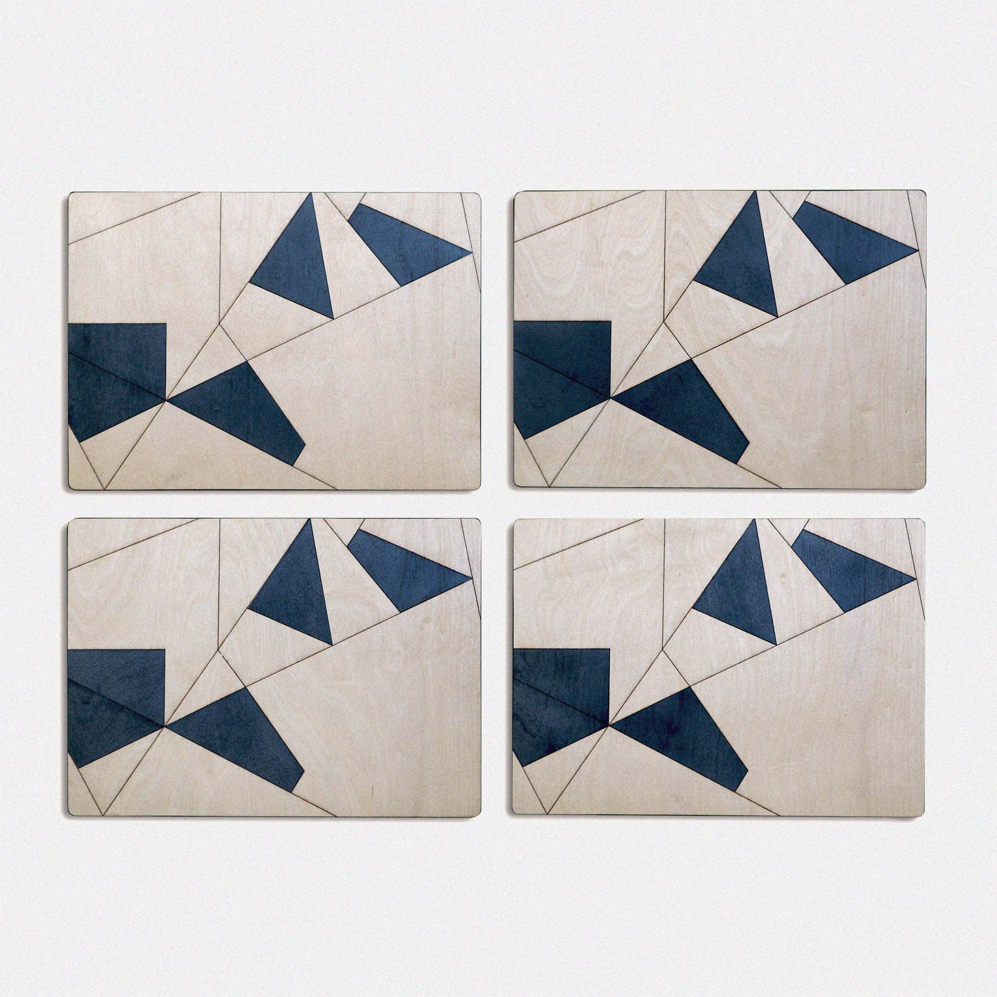Barcode Placemats Navy by Studio Mali