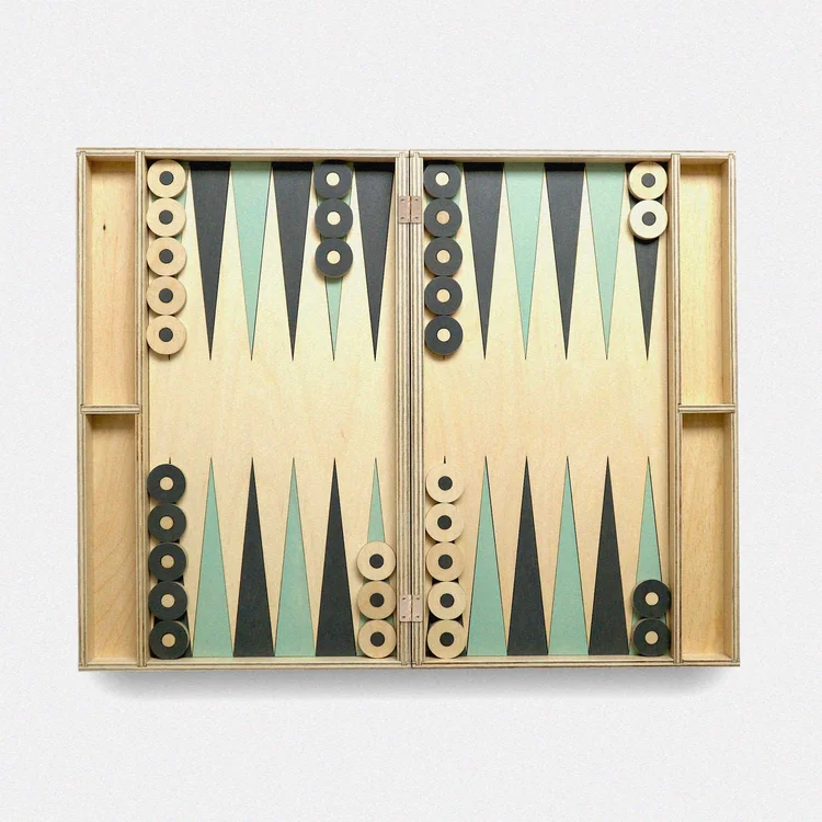 Bespoke Backgammon Game by Studio Mali.  Made In London.