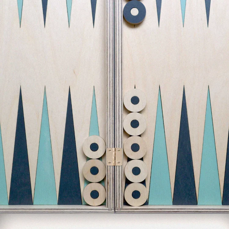 Bespoke Backgammon Game by Studio Mali.  Made In London.