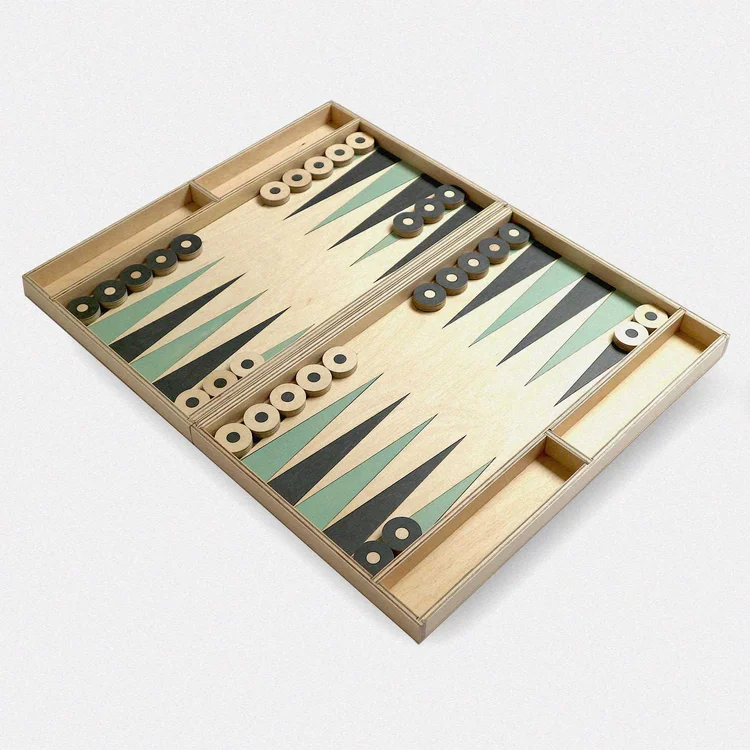 Bespoke Backgammon Game by Studio Mali.  Made In London.