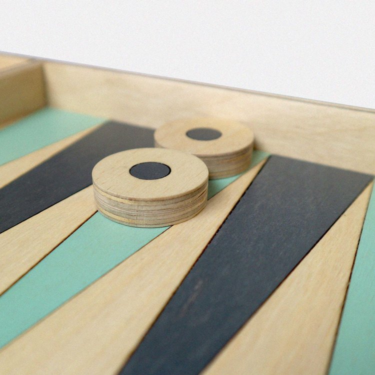 Bespoke Backgammon Game by Studio Mali.  Made In London.