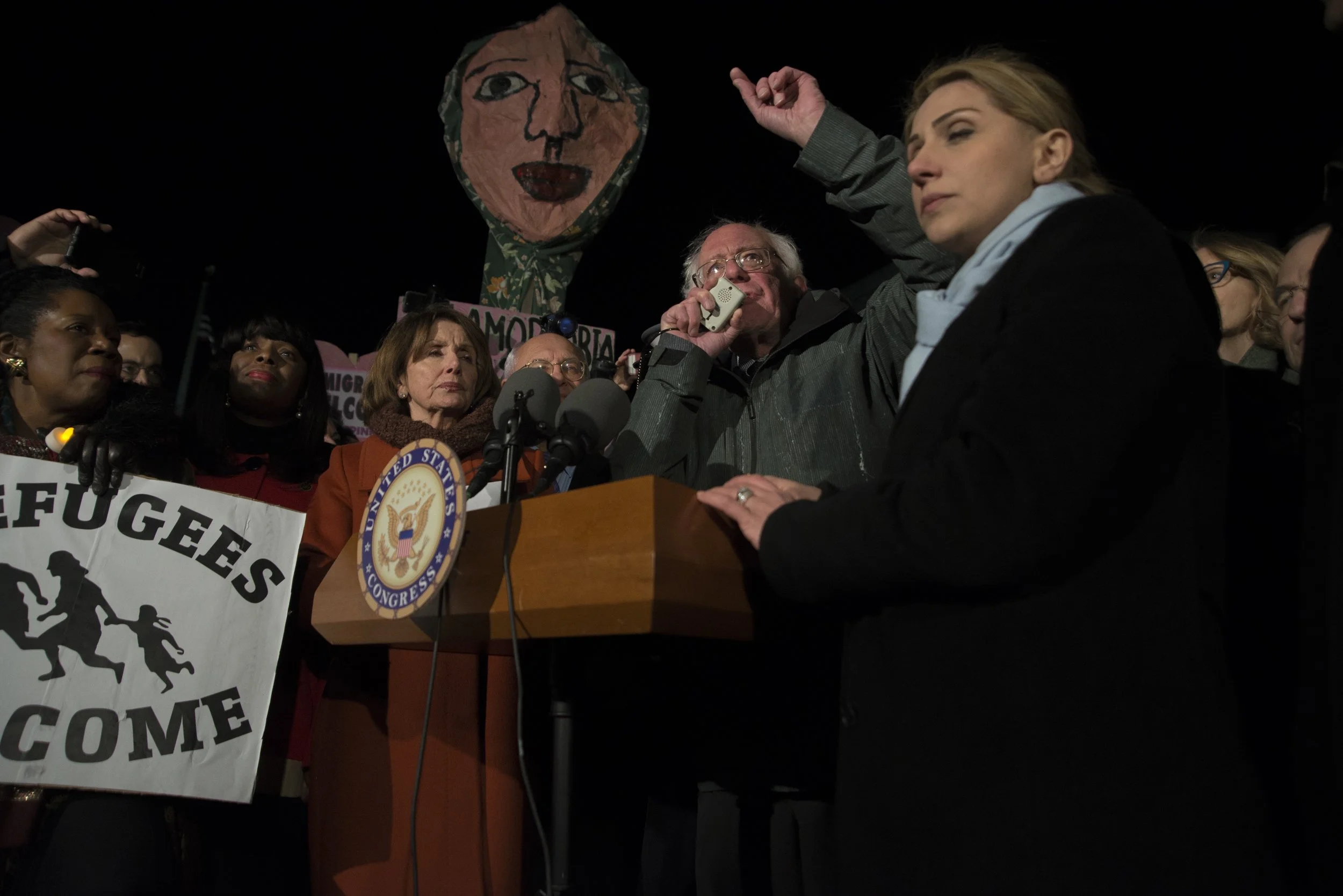  Senator Bernie Sanders speaks out against Donald Trump's "travel ban", saying it would hurt not just the residents of other countries, but ours too. 