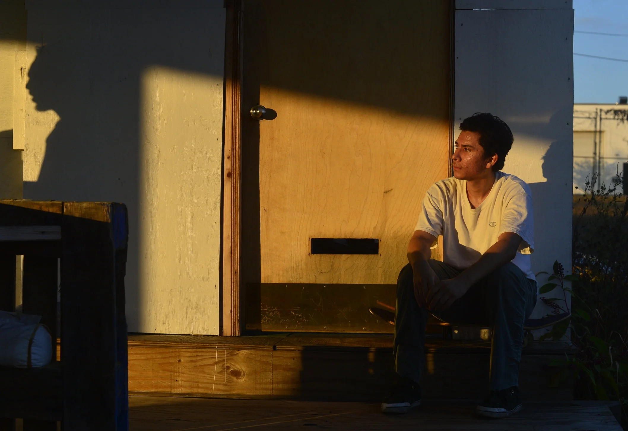  A local skater watches his friends perform tricks at a pop-up skating park at Union Market in Washington, D.C.,&nbsp;on October 14, 2017. 