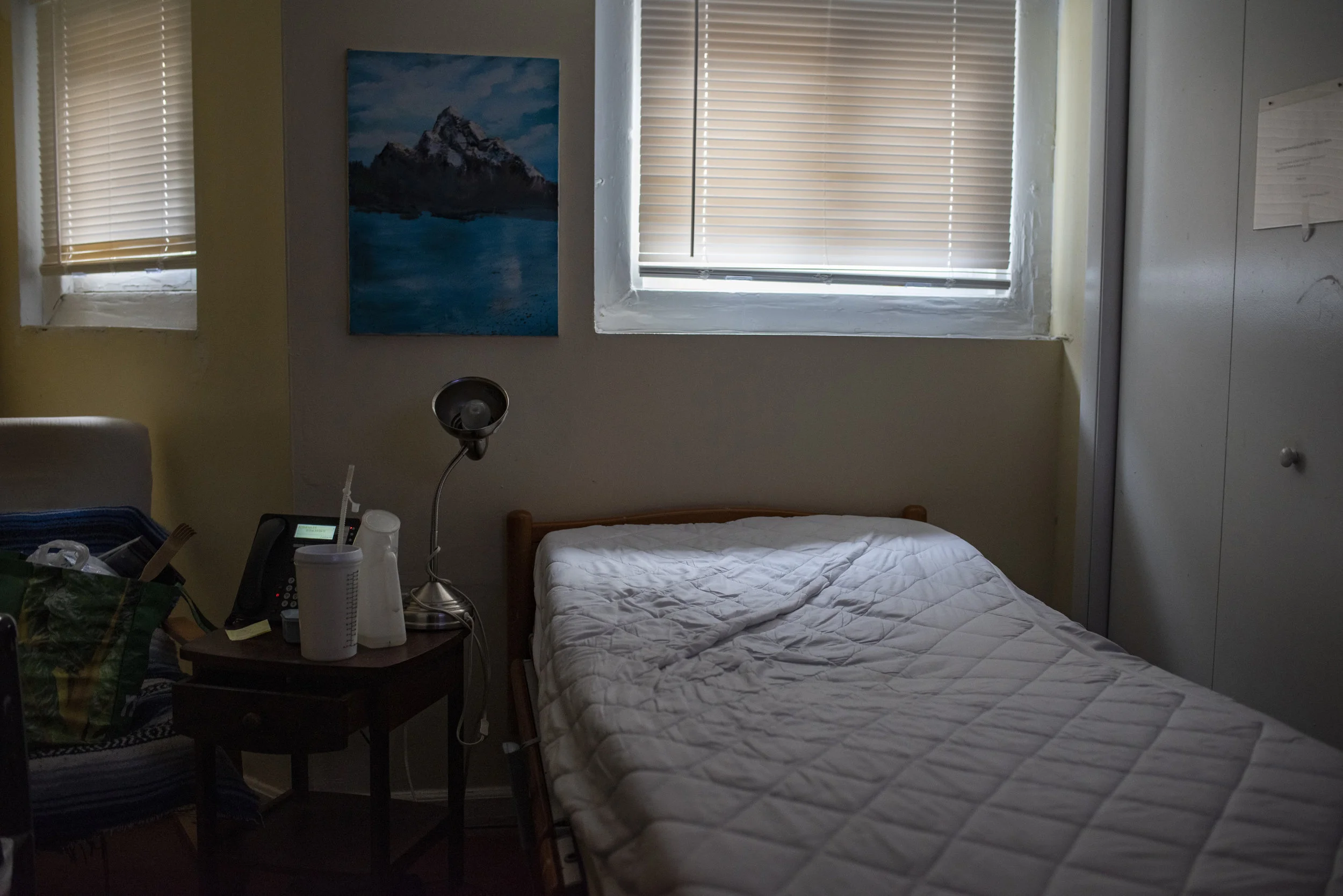  Ramsey’s room is stripped as he prepares to move out of Joseph’s House and into his first apartment, just a few blocks away. Within days of the move, his room is filled with another resident. 