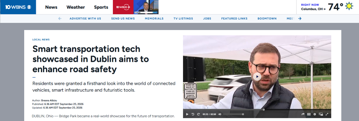 Smart transportation tech showcased in Dublin aims to enhance road safety
