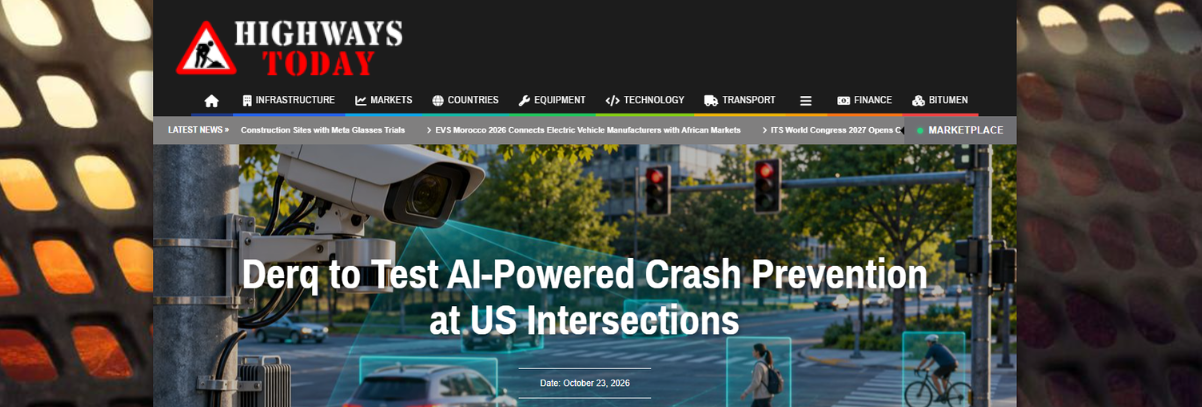 Derq to Test AI-Powered Crash Prevention at U.S. Intersections