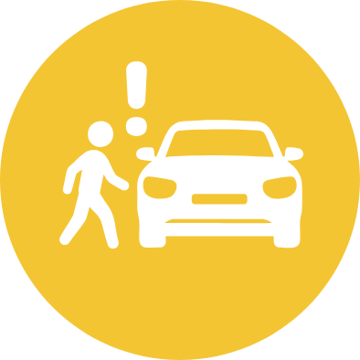Near-miss conflict between vehicle and VRU