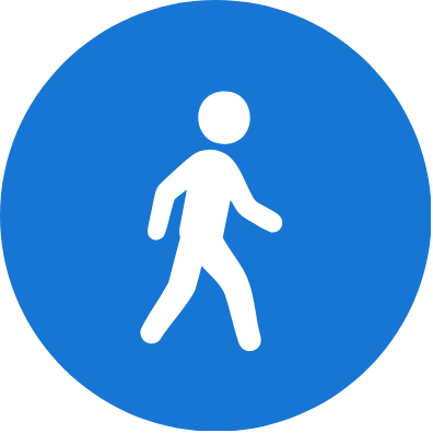 Pedestrian illegal crossing on roadway