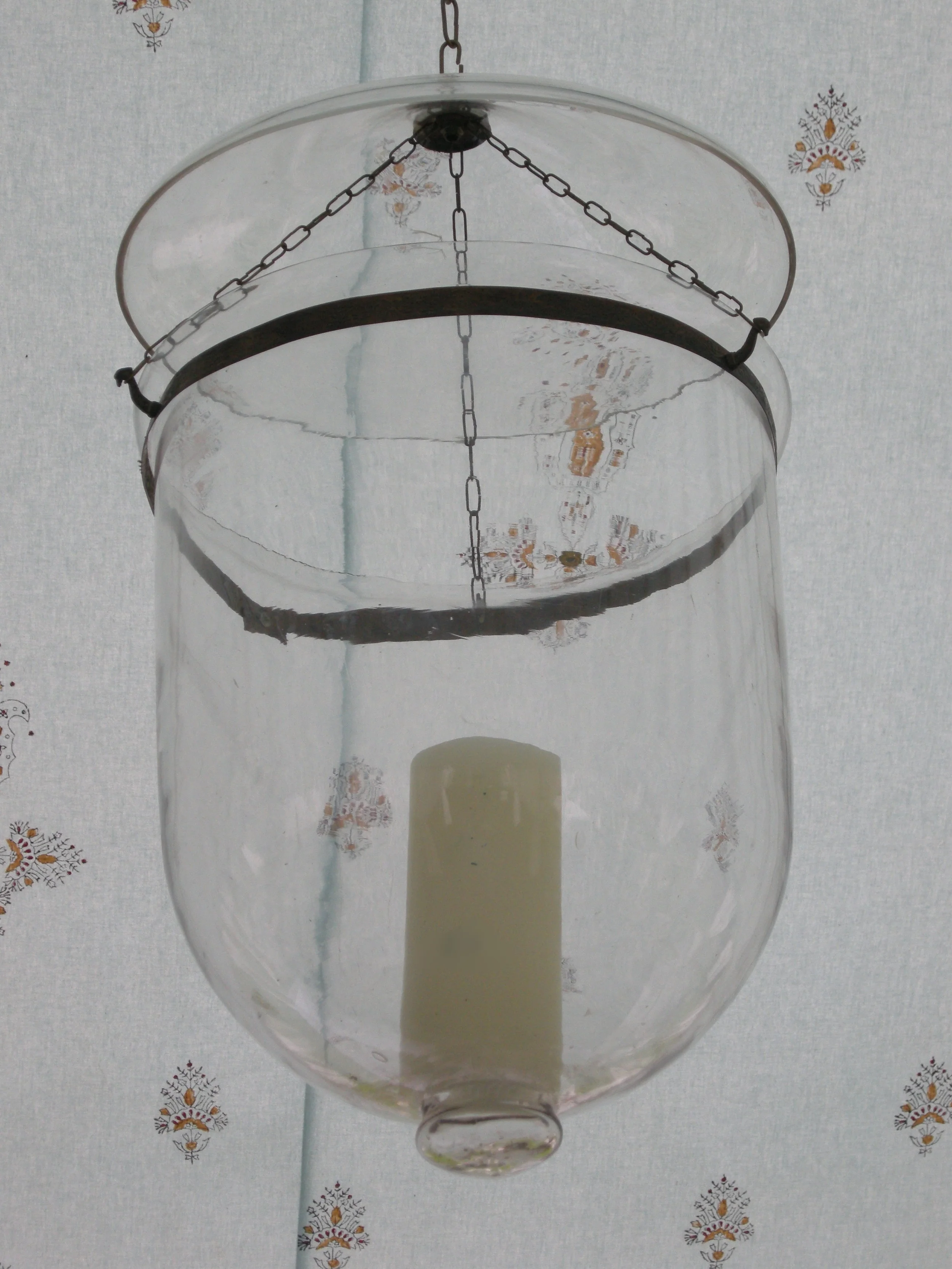 Extra large clear bucket lantern, not fitted for electricity
