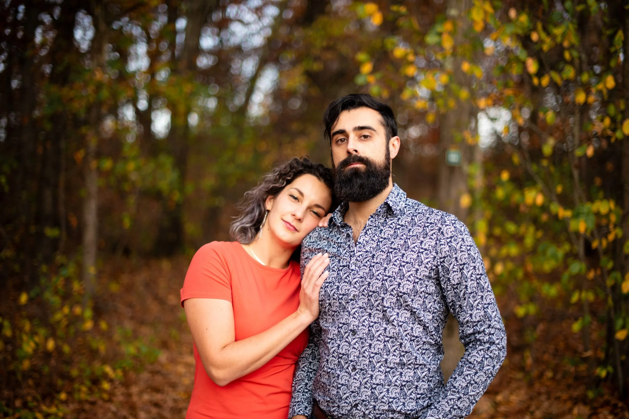 Mike and Beata&rsquo;s fall engagement session was a special favorite of mine. The scenery at Beaver Brook Reservation was beautiful, but even more so was how at ease these two lovebirds (who love birds, might I add) are with each other. Moving from 